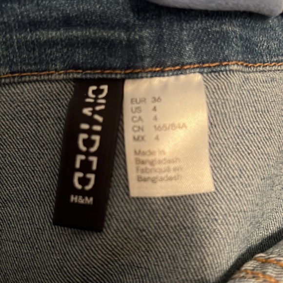 Denim overall dress, size 4, adjustable straps - Picture 3 of 3